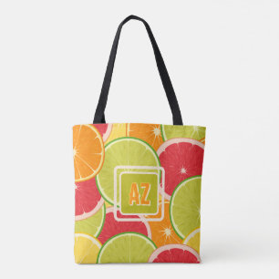 Bolsa Tote Cítrico Doce Delicioso Colorido Feliz