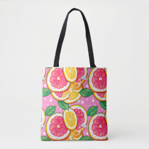 Bolsa Tote Citrus Ponto Polka Rosa