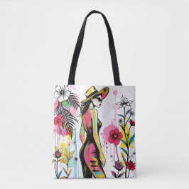 Bolsa Tote Citrus Teal Street Art Gallery illustration 🌟