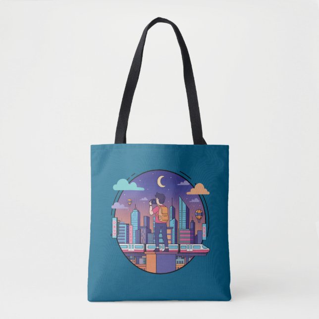 Bolsa Tote City Night Traveler (Frente)