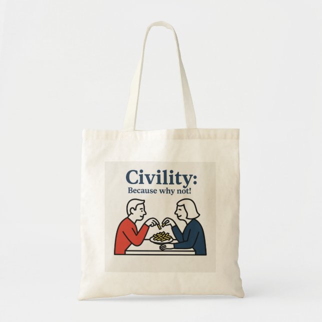 Bolsa Tote Civilidade: porque não! (Frente)