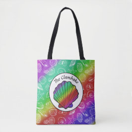 Bolsa Tote Clambake Rainbow Clam Shellfish Padrão All Impress