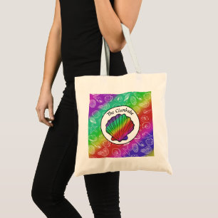 Bolsa Tote Clambake Rainbow Clam Shellfish Padrão Um Lado
