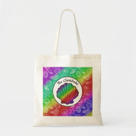 Bolsa Tote Clambake Rainbow Clam Shellfish Padrão Um Lado