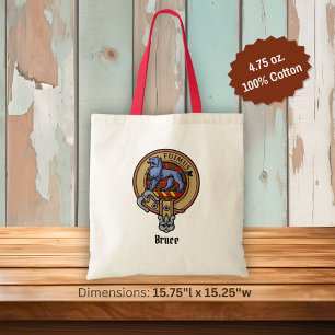 Bolsa Tote Clan Bruce Crest sobre Tartan