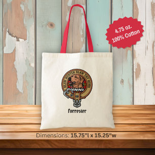 Bolsa Tote Clan Forrester Crest sobre Tartan