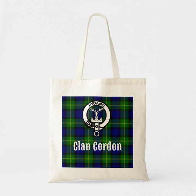 Bolsa Tote Clan Gordon Tartan Crest (Frente)