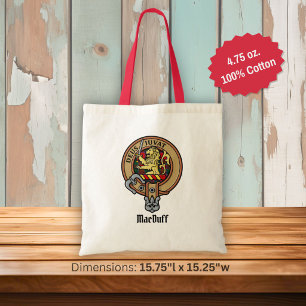 Bolsa Tote Clan MacDuff Crest sobre Tartan