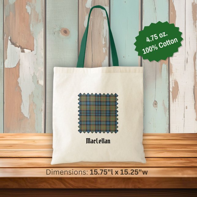 Bolsa Tote Clan MacLellan Ancient Tartan (Criador carregado)