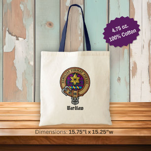 Bolsa Tote Clan Wardlaw Crest sobre Tartan
