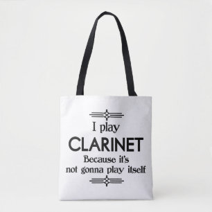 Bolsa Tote Clarinet - Toca Música Deco Engraçado