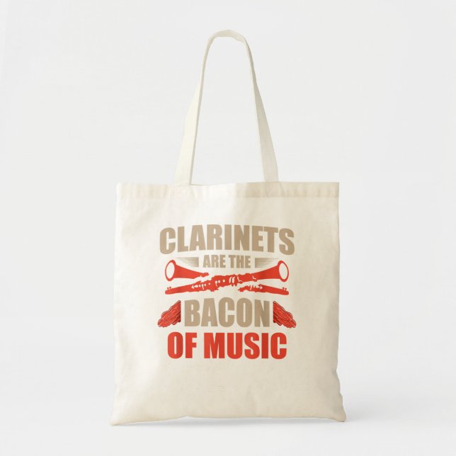 Bolsa Tote Clarinets São Bacon Do Instrumen Musical (Frente)