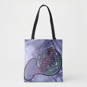 Bolsa Tote Classe de Banda de pintura em corno francês