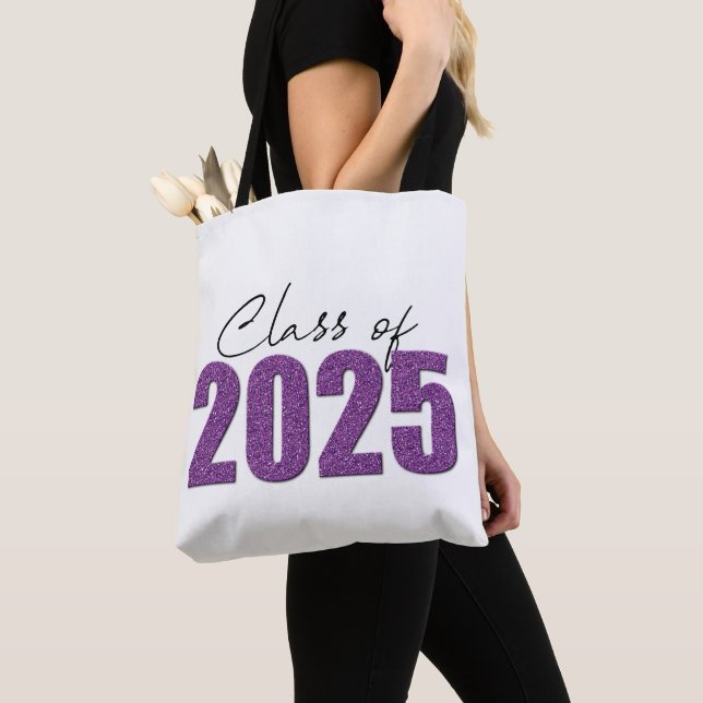 Bolsa Tote Classe de brilho roxo de 2025 (Close Up)