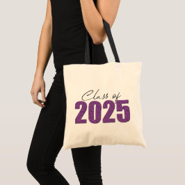 Bolsa Tote Classe de brilho roxo de 2025