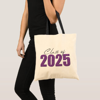 Bolsa Tote Classe de brilho roxo de 2025