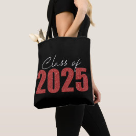 Bolsa Tote Classe de brilho vermelho de 2025