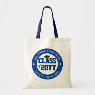 Bolsa Tote Classe de graduação do Formando azul Elegante 2023