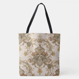Bolsa Tote Classic, Luxury Ornament, Gold Beigi Grey