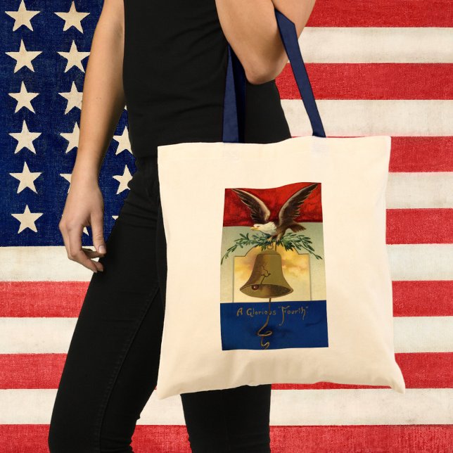 Bolsa Tote Clássico 4 de julho com Águia e Sino da Liberdade (Criador carregado)
