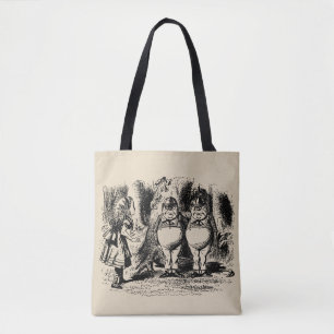 Bolsa Tote Clássico Alice no País das Maravilhas, Tweedledum