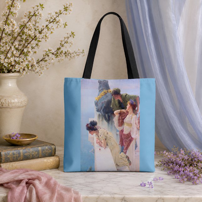 Bolsa Tote Clássico Alma-Tadema Estético Romântico Vintage  (Criador carregado)