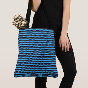 Bolsa Tote Clássico Azul Moderno E Preto
