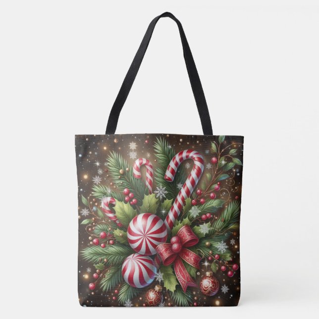 Bolsa Tote Clássico Cana doce/menta-pimenta (Frente)