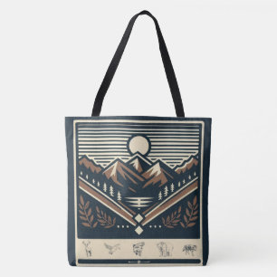 Bolsa Tote Clássico/colheita ao ar livre/natureza selvagem