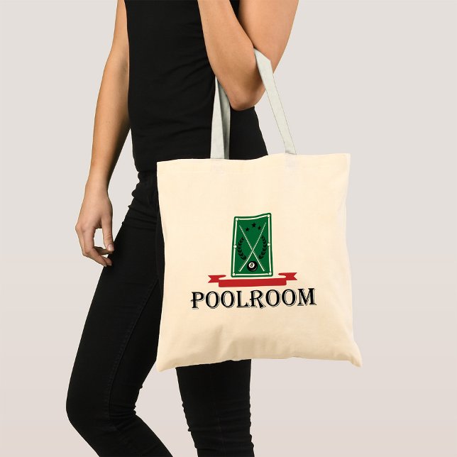 Bolsa Tote Clássico de Bilhar de 8 Bolas da Sala de Sinuca (Criador carregado)