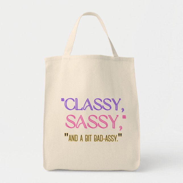 Bolsa Tote "Clássico, desonesto, e um pouco desagradável." (Frente)