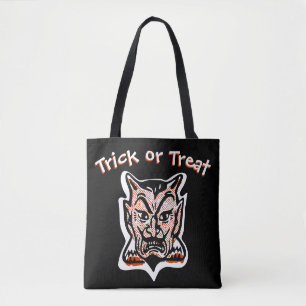 Bolsa Tote Clássico Diabo Vermelho do Halloween Truque Escu