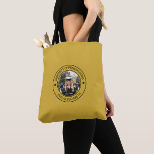 Bolsa Tote Clássico Graduado Redondo Moderno Script Médio Dou