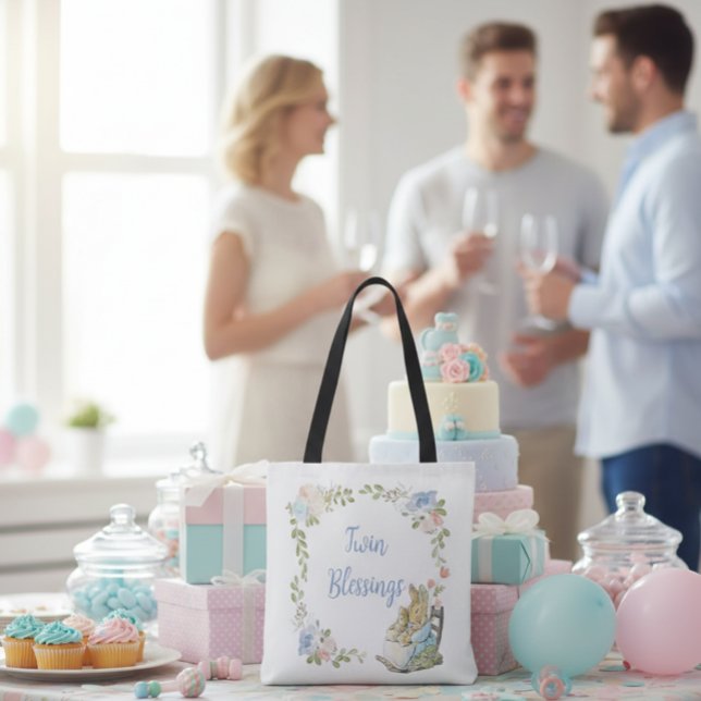 Bolsa Tote Clássico Peter, o Chá de fraldas Twin do Coelho (Criador carregado)