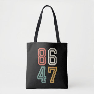 Bolsa Tote Clássico Vintage 86 47 Anti Trump 2024 Impeachment