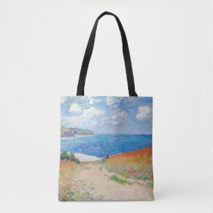 Bolsa Tote Claude Monet - Caminho em Campos de Trigo em Pourv