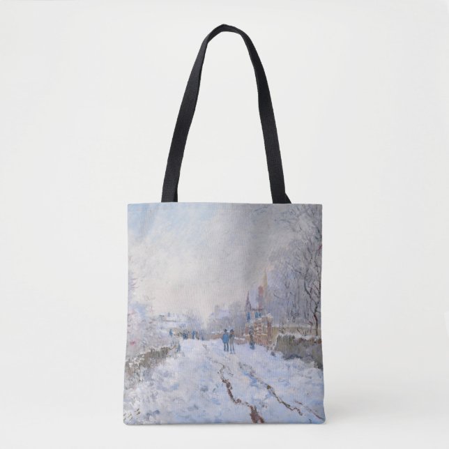 Bolsa Tote Claude Monet - Cena de Neve na Argentina (Frente)