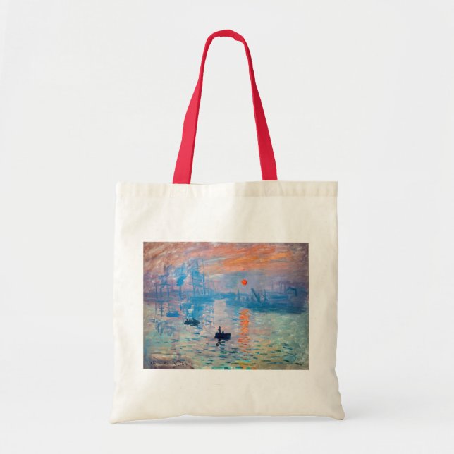Bolsa Tote Claude Monet - Impressão, Assalto do Sol (Frente)