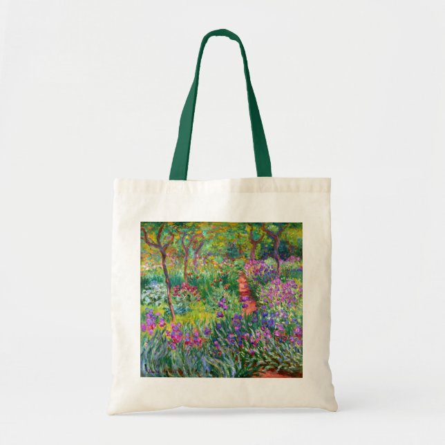 Bolsa Tote Claude Monet: Jardim Íris em Giverny (Frente)