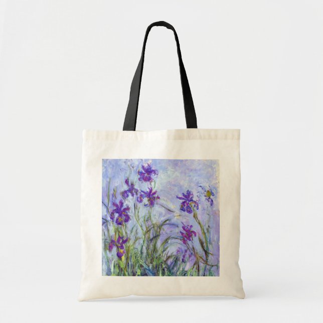 Bolsa Tote Claude Monet - Lilac Irises / Iris Mauves (Frente)