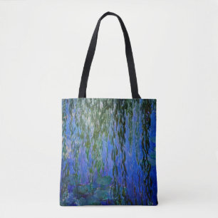 Bolsa Tote Claude Monet - Lírios d'água com salgueiro chorand