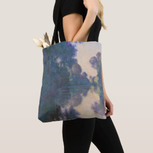 Bolsa Tote Claude Monet Manhã no Sena perto de Giverny