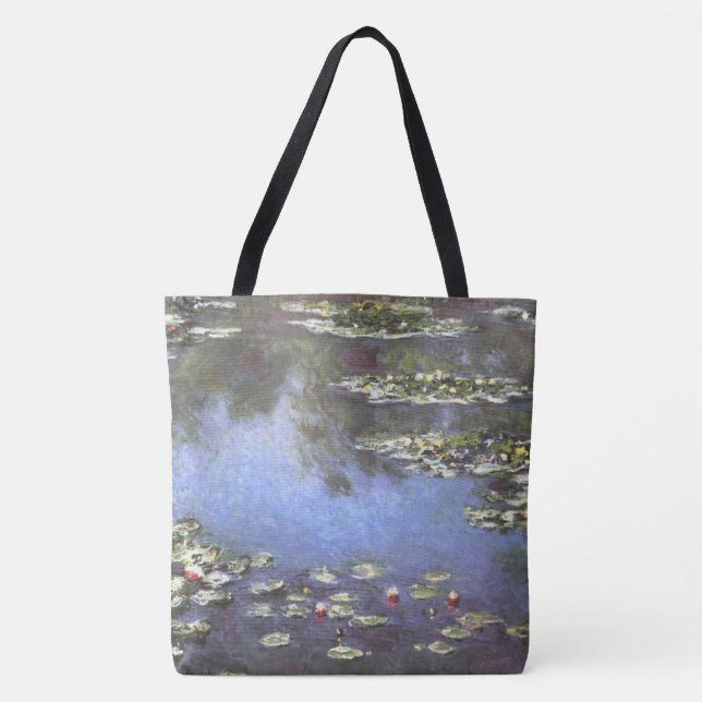Bolsa Tote Claude Monet, Nenúfares, 1906, Azul (Frente)
