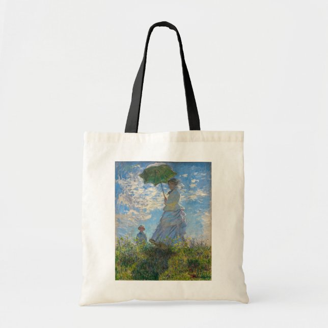 Bolsa Tote Claude Monet - O Promenade, Mulher com Parasol (Frente)