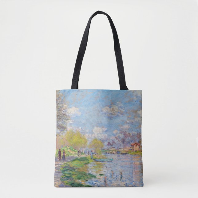 Bolsa Tote Claude Monet - Primavera do Sena (Frente)