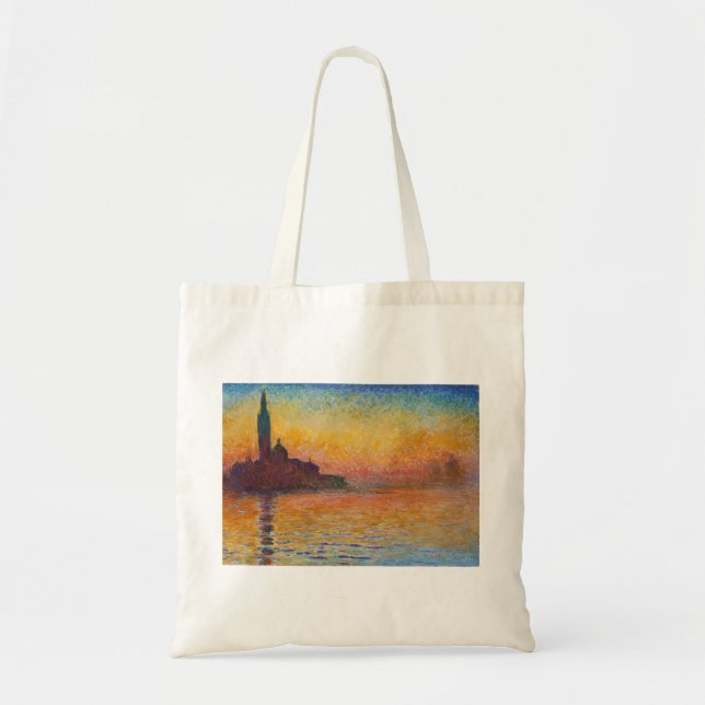 Bolsa Tote Claude Monet - San Giorgio Maggiore em Dusk (Frente)