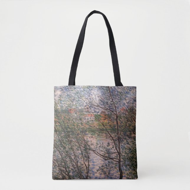 Bolsa Tote Claude Monet - Springtime através dos ramos (Frente)