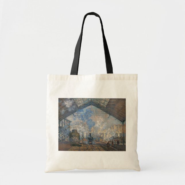 Bolsa Tote Claude Monet - Vista exterior da estação de Santo- (Frente)