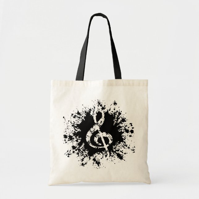 Bolsa Tote Clef de triplo Splat (Frente)