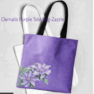 Bolsa Tote Clematis Purple